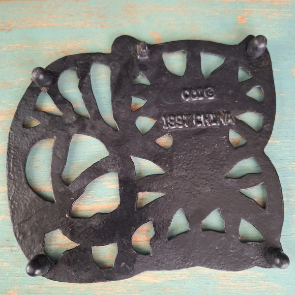 Vintage Cat Hot Pad Trivet Copper Kitchen Decor Pot Holder - Picture 12 of 16